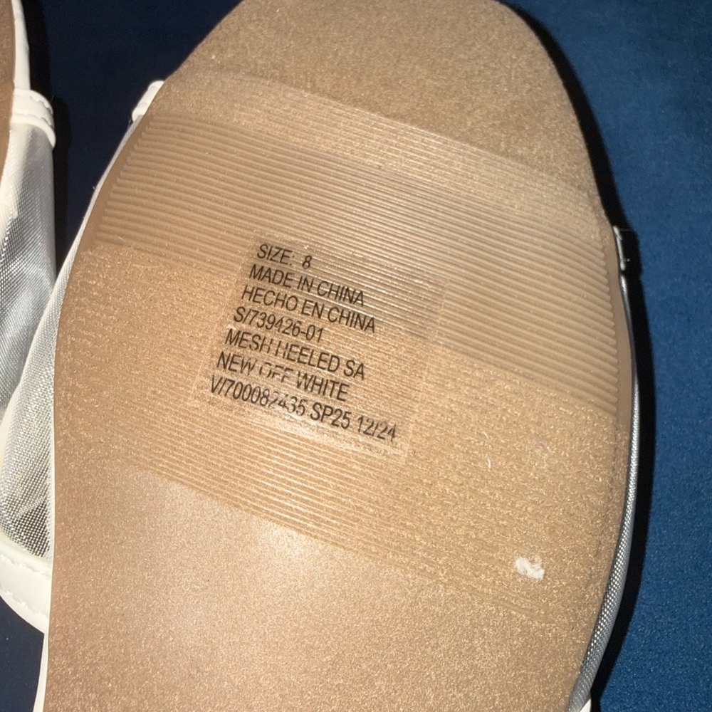 NWT GAP FACTORY Ivory Mesh Sandals - Women’s 8 - Picture 7 of 7